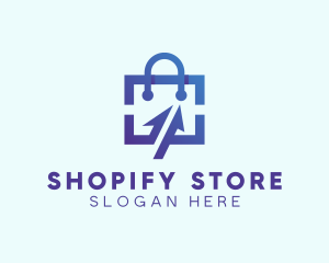 Digital Shopping Bag logo design