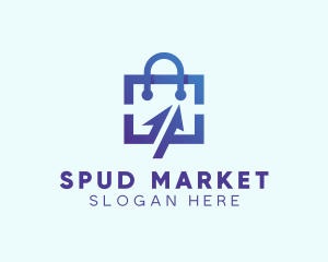 Digital Shopping Bag logo design