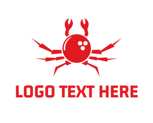 Bowling Ball Crab Logo