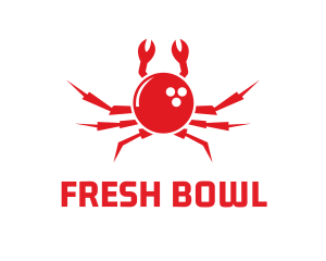 Bowling Ball Crab logo design