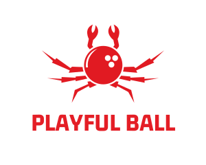 Bowling Ball Crab logo design