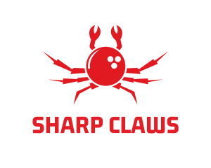 Bowling Ball Crab logo design