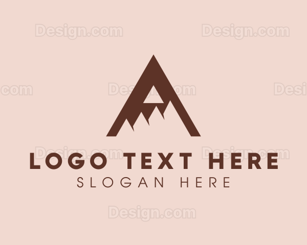 Mountain Peak Letter A Logo