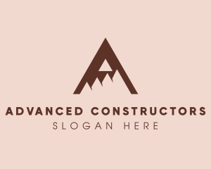 Mountain Peak Letter A logo design