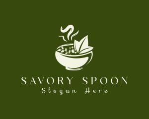 Herbal Food Bowl logo design