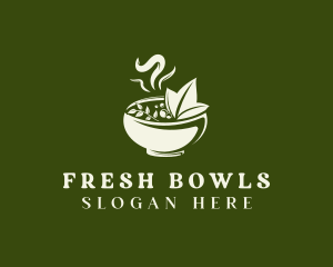 Herbal Food Bowl logo design