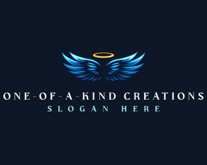 Wing Halo Angel logo design