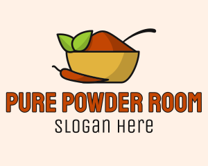 Leaf Chili Pepper Spice Powder logo design