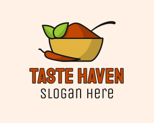 Leaf Chili Pepper Spice Powder logo