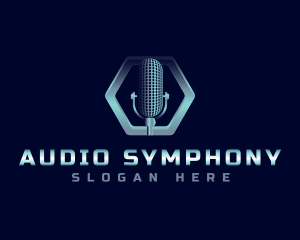 Mic Audio Recording logo design