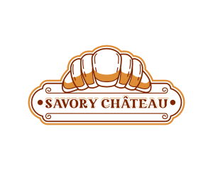 Croissant Pastry Bakery logo design