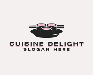 Chopsticks Sushi Cuisine logo design