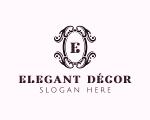 Shield Floral Decoration logo design