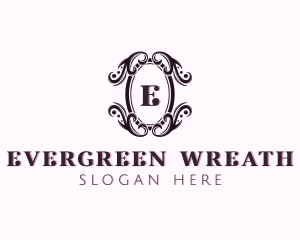 Shield Floral Decoration logo design