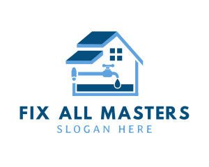 House Faucet Fixing logo design