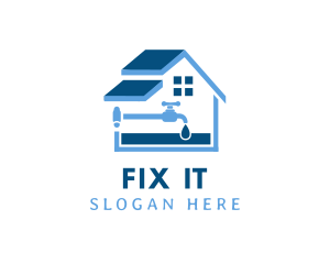 House Faucet Fixing logo design