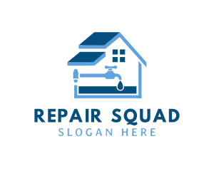 House Faucet Fixing logo design