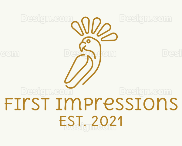 Gold Luxe Cockatoo Logo