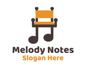 Musical Note Chair logo design