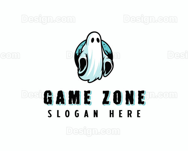 Spooky Scary Ghost Logo