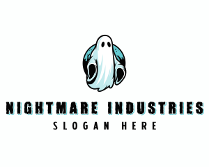 Spooky Scary Ghost logo design