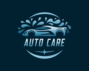 Auto Wash Sports Car logo design