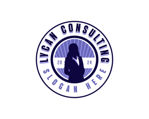 Female Consultant Manager logo design