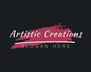 Paint Brushstroke Artist logo design