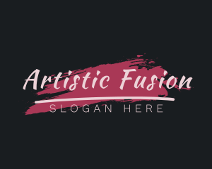 Paint Brushstroke Artist logo design