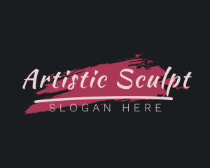 Paint Brushstroke Artist logo design