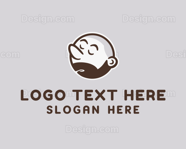 Beard Guy Character Logo