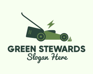 Green Garden Lawnmower logo design