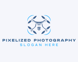 Aerial Quadcopter Drone  logo design