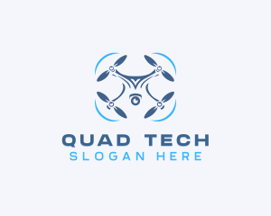 Aerial Quadcopter Drone  logo design