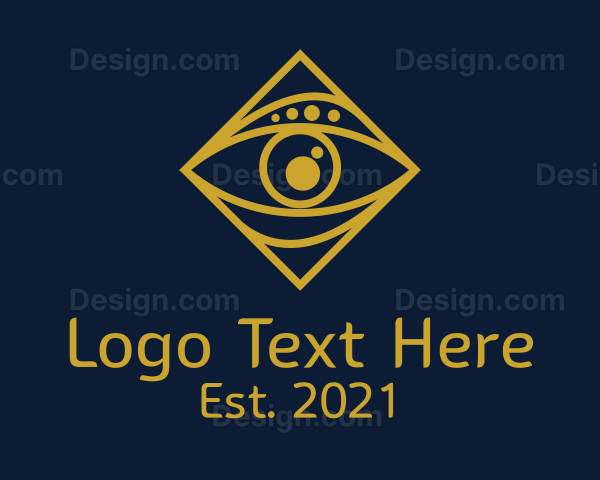 Gold Tarot Eye Logo