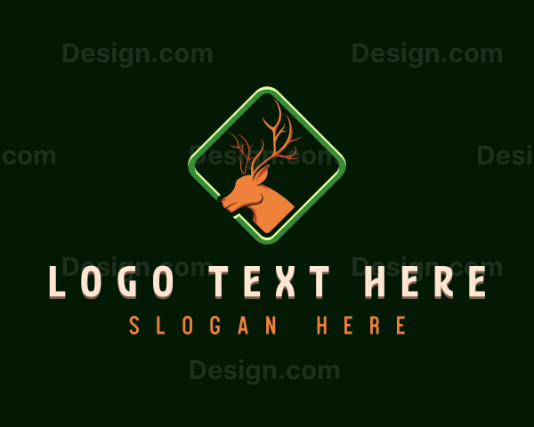 Deer Antler Wildlife Logo