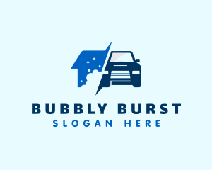 Cleaning Bubbles Car Wash logo design