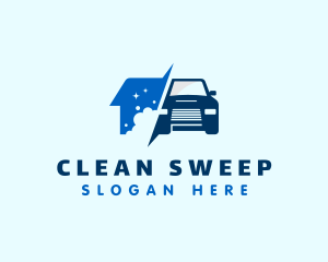 Cleaning Bubbles Car Wash logo design