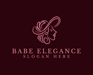 Fashion Elegant Lady Hat logo design