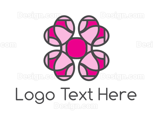 Pink Flower Garden Logo