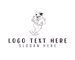 Pug Cartoon Dog logo