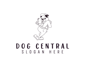 Pug Cartoon Dog logo design