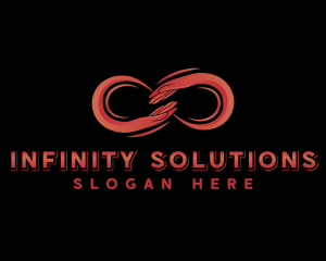 Infinity Loop Hand logo design