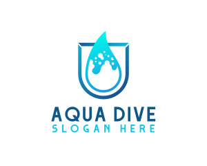 Water Aqua Splash logo design