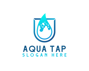 Water Aqua Splash logo design