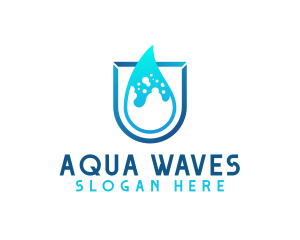 Water Aqua Splash logo design