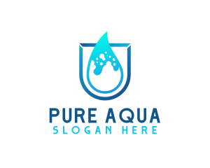 Water Aqua Splash logo design