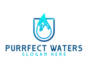 Water Aqua Splash logo design