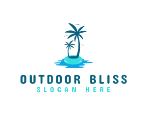 Summer Island Destination  logo design