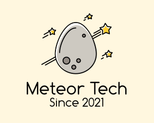 Egg Asteroid Meteor logo design